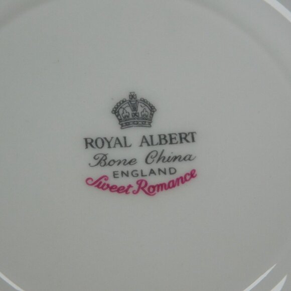 Royal Albert Sweet Romance Saucer ONLY Bone China Red Rose Gold Rim Replacement - Picture 7 of 7
